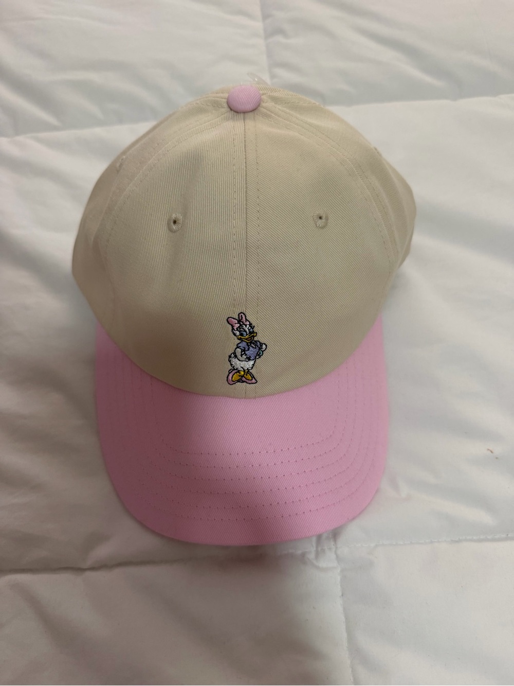 Beige and Pink Daisy Duck Baseball Cap